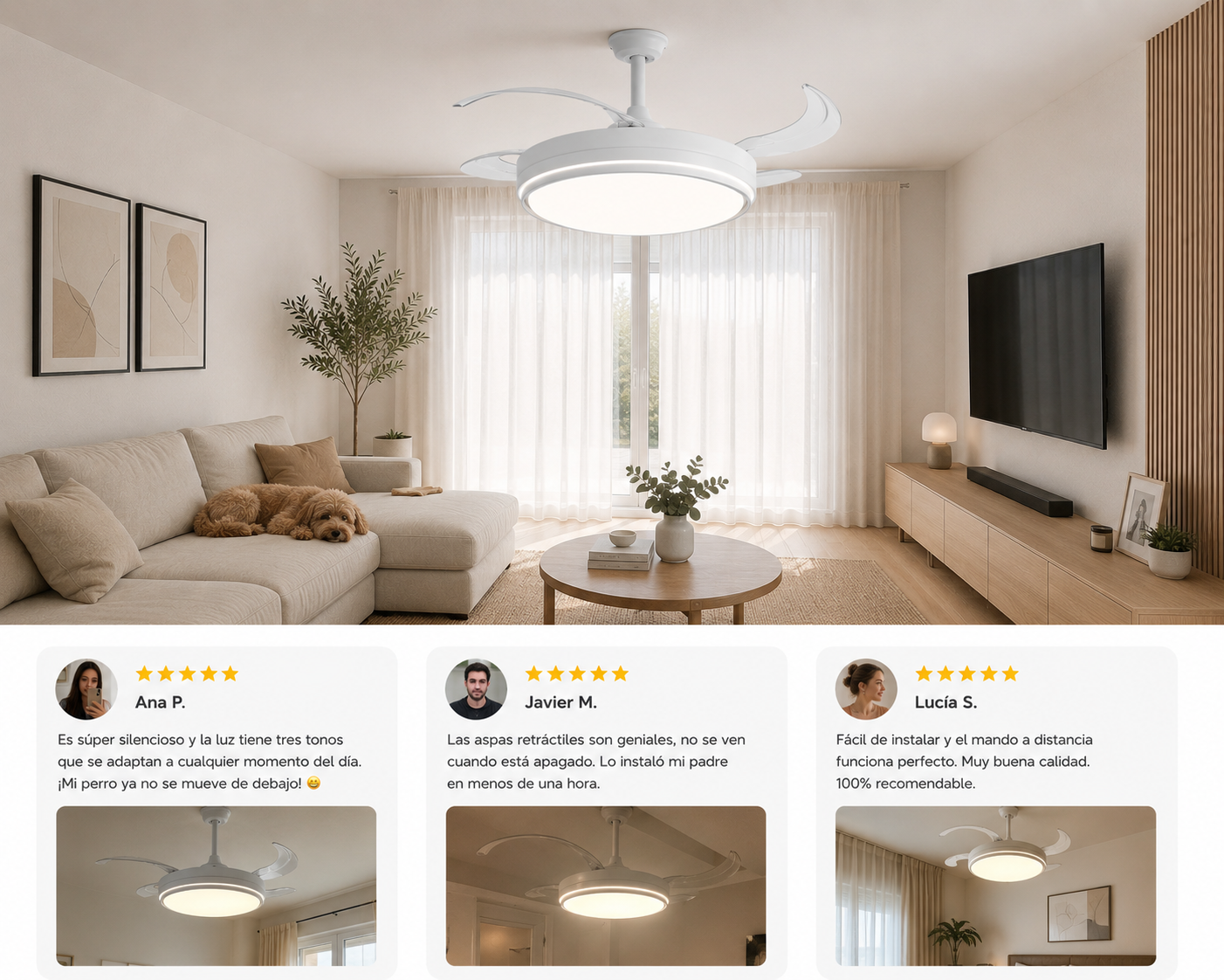 Ventilador de Techo LED moderno