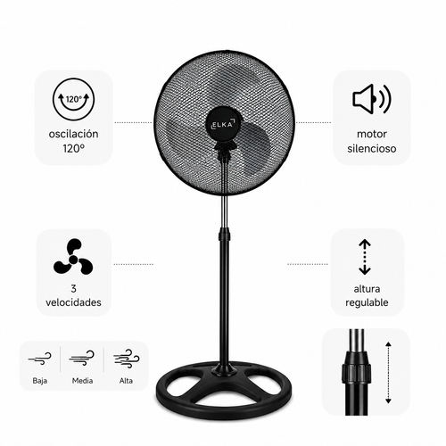 Ventilador de Pie 18” ELKA